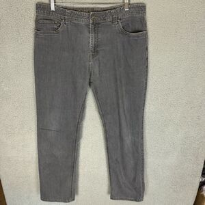 Prana Jeans Mens 38x30 Grey Bridger Slim Fit Straight Stretch Denim‎ Organic